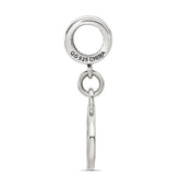 Sterling Silver Reflections Black Enameled Half Marathon Dangle Charm